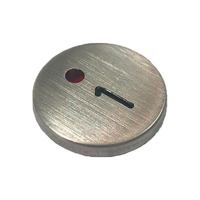 CAPACETE P/ BOTÃO CLASSE A GRAVADO FURO DESLOCADO INOX