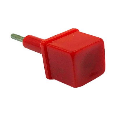 BOTÃO QD VERM 18MM C/PINO